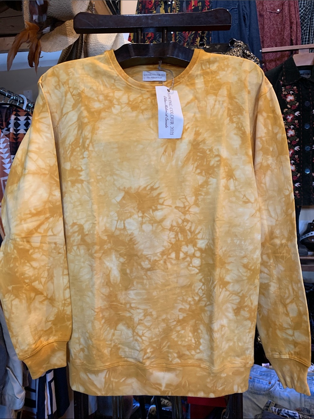 Yellow Tie-Dye Crewneck Sweatshirt - Unbranded